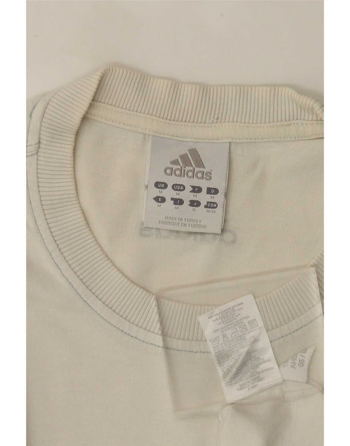 Tricou grafic pentru bărbați Adidas Top Medium White Bumbac