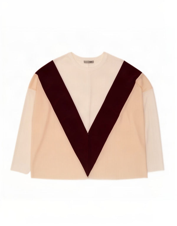 Top supradimensionat pentru femei Zara cu mâneci 3/4 UK 14 Medium Multicolor Colorblock