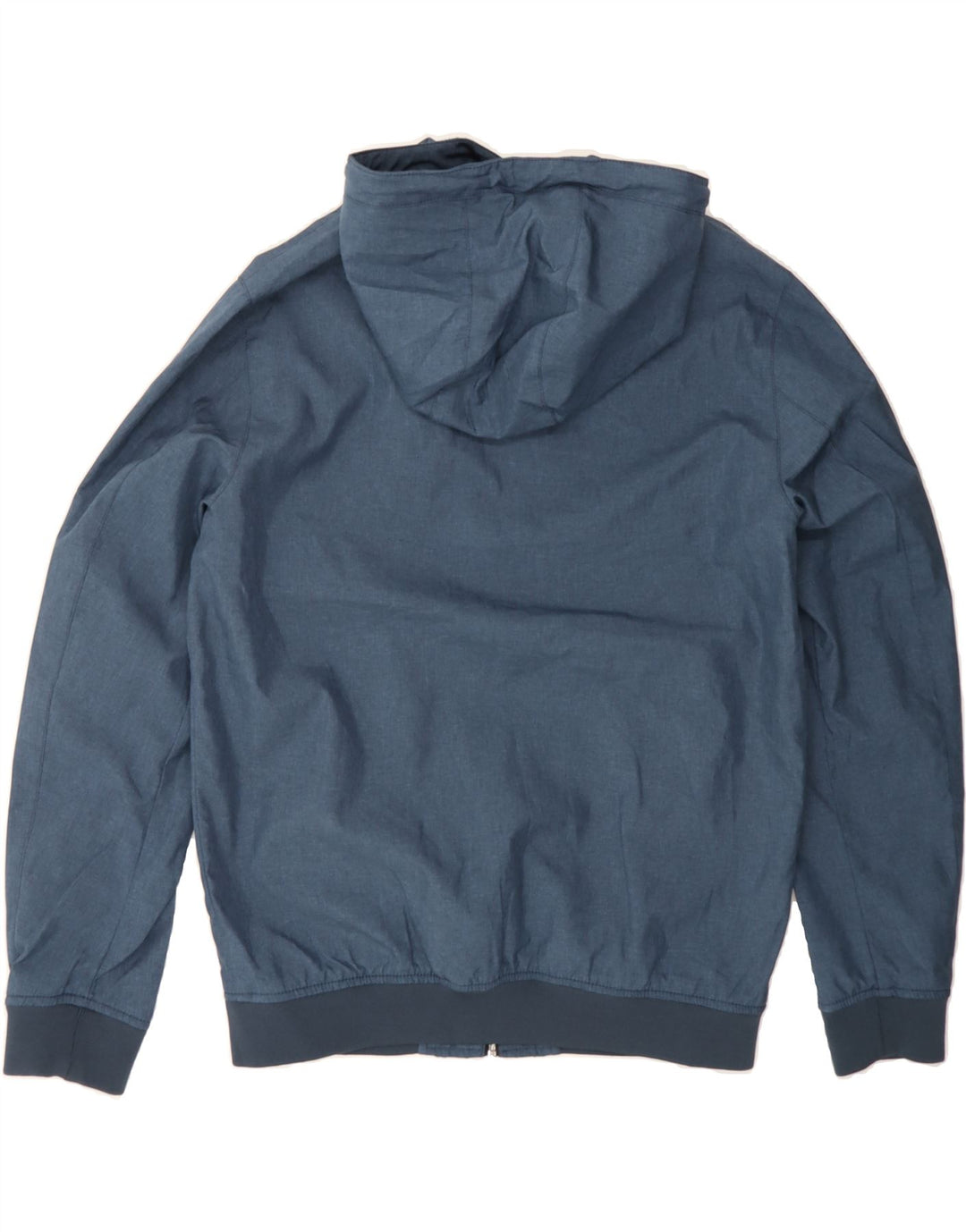 JACK & JONES Mens Hooded Bomber Jacket UK 38 Medium Navy Blue Cotton Vintage Jack & Jones and Second-Hand Jack & Jones from Messina Hembry 