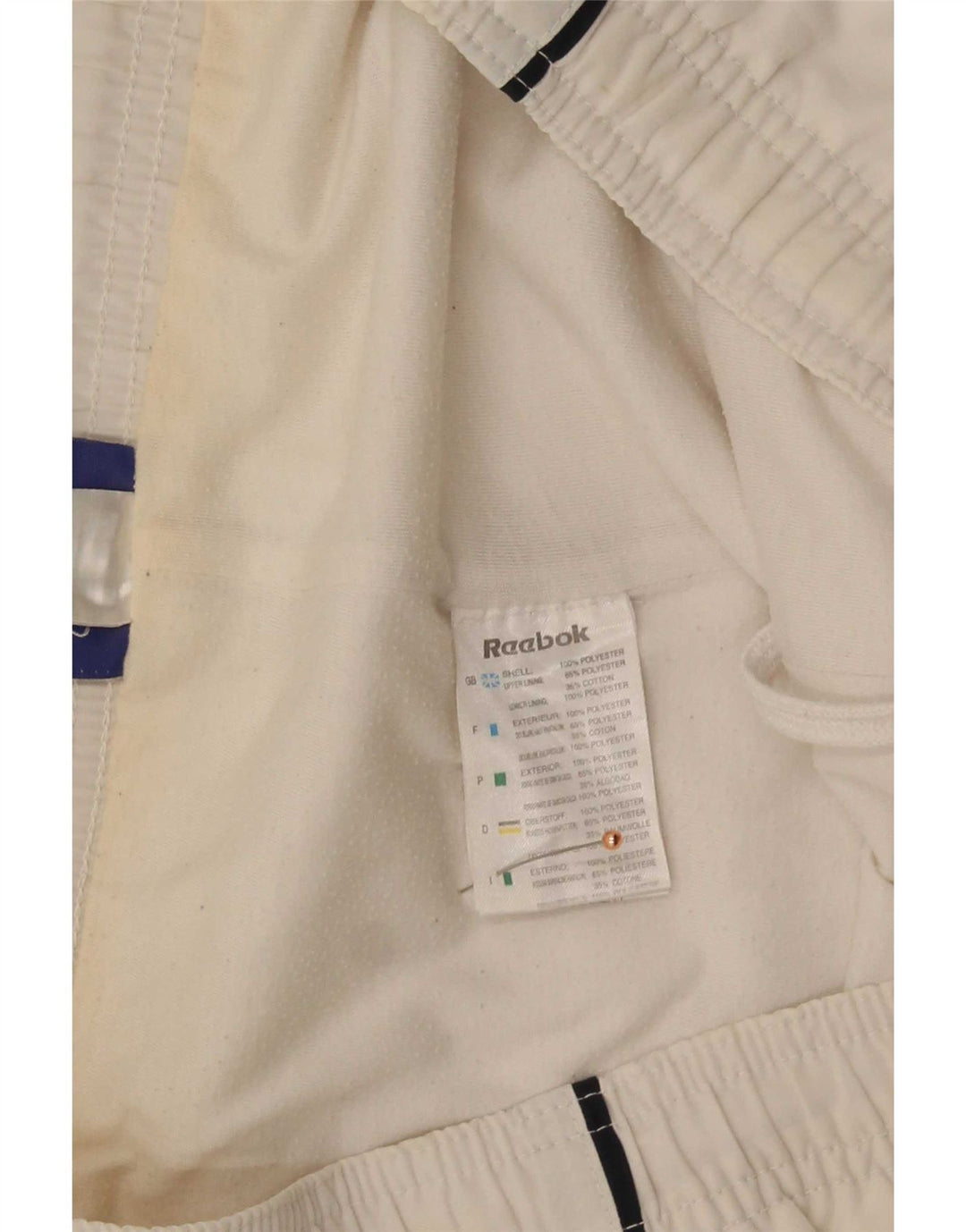 Bermude Sport Reebok pentru bărbați, poliester mic, alb