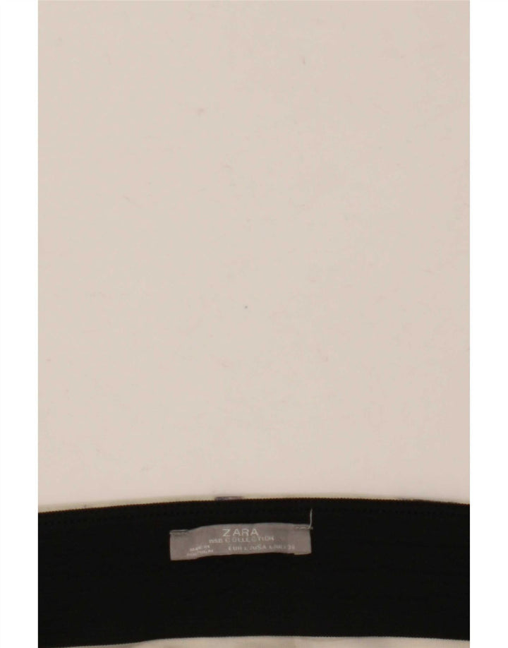 Fusta mini cu model abstract pentru femei Zara L30 Bej