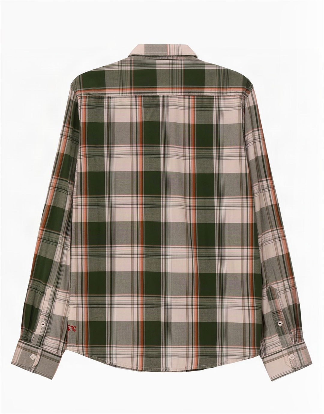 Cămașă de flanel Jack & Jones pentru bărbați, bumbac carouri verde mare