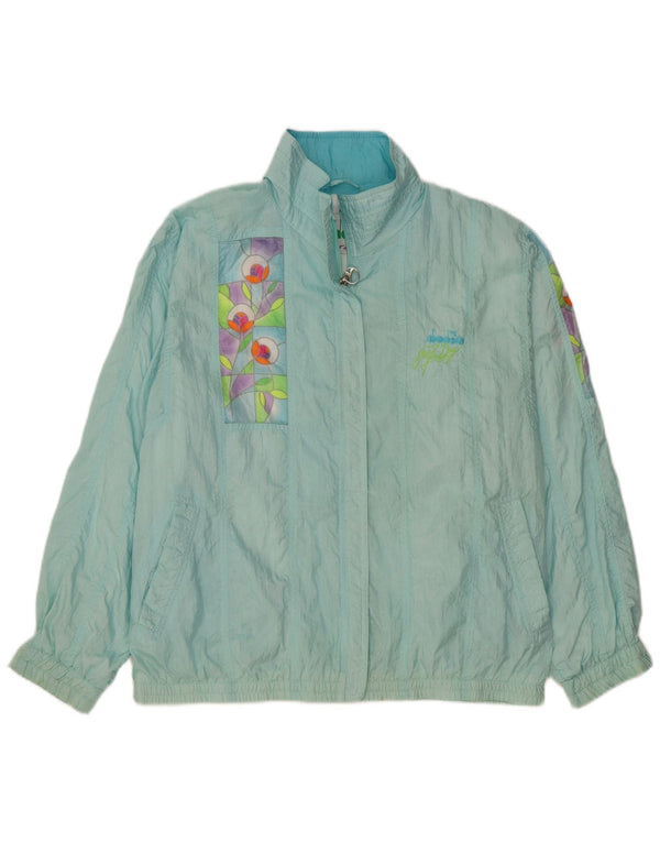 Jachetă de trening supradimensionată pentru femei Diadora UK 14 Medium Blue Floral