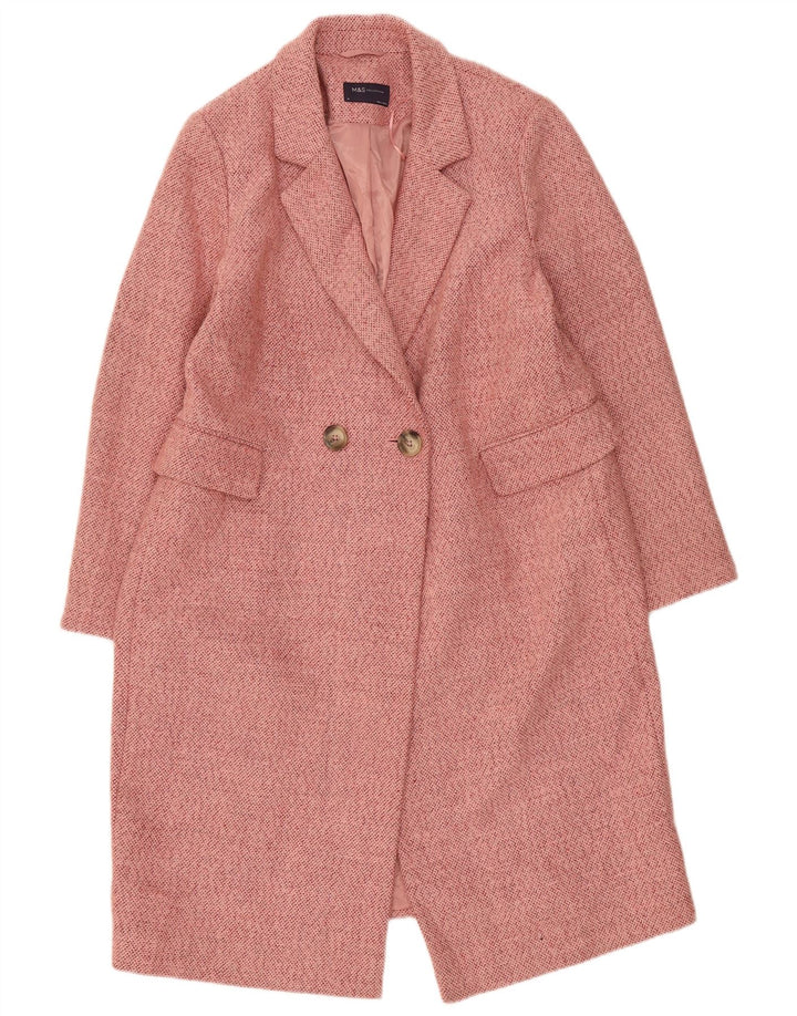 Marks & Spencer Palton dublu pentru femei UK 16, mare, roz, poliester