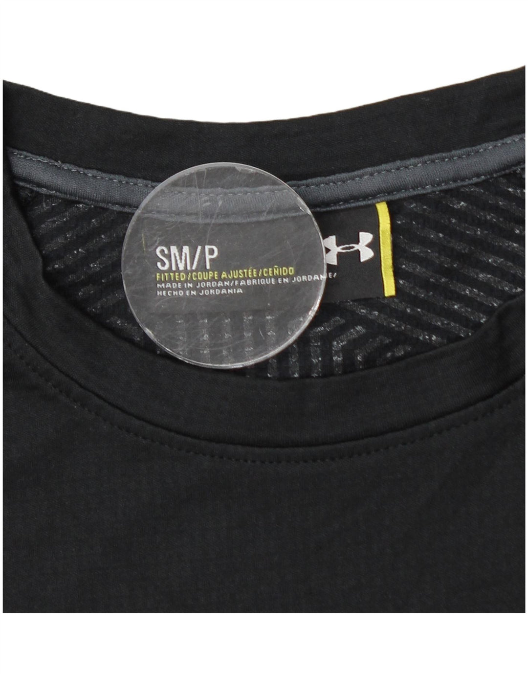 UNDER ARMOUR Top pentru bărbați cu mânecă lungă, mic, negru, poliester color bloc