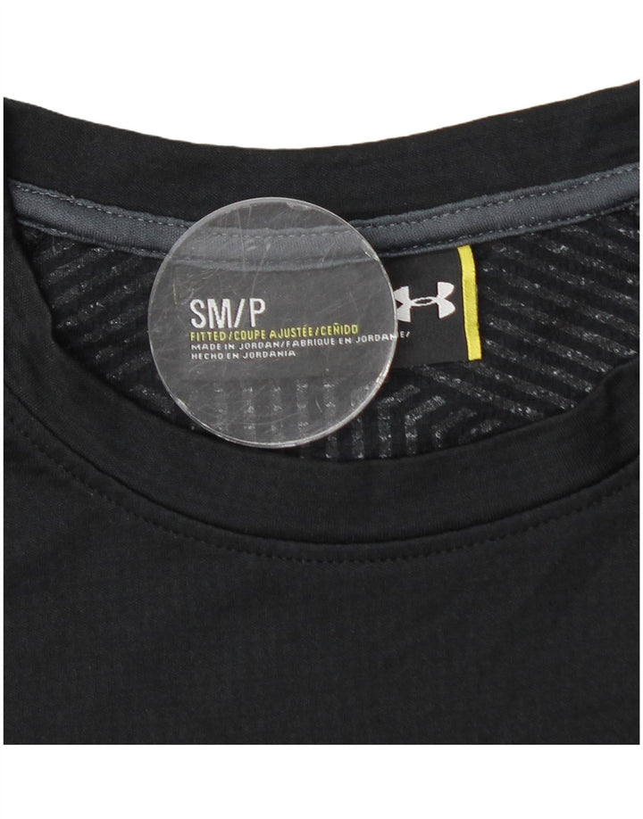 UNDER ARMOUR Top pentru bărbați cu mânecă lungă, mic, negru, poliester color bloc