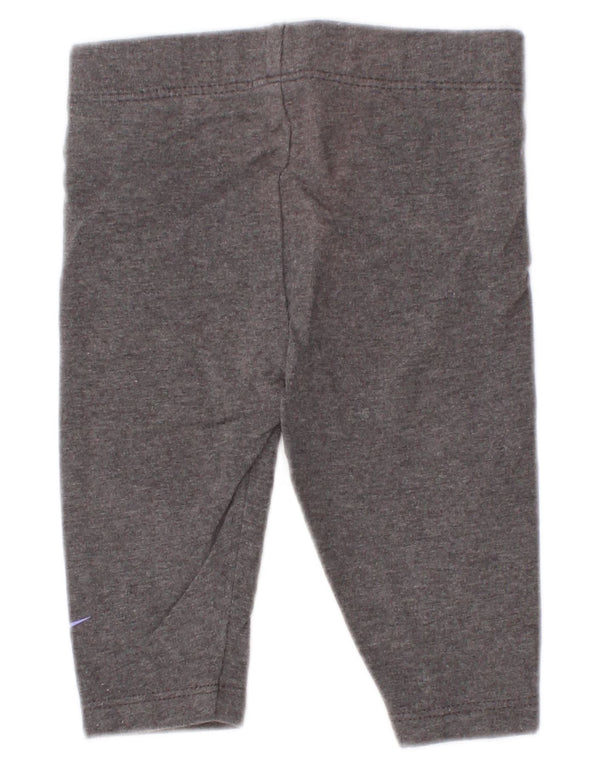 Leggings grafic Nike pentru fete 0-3 luni, gri bumbac