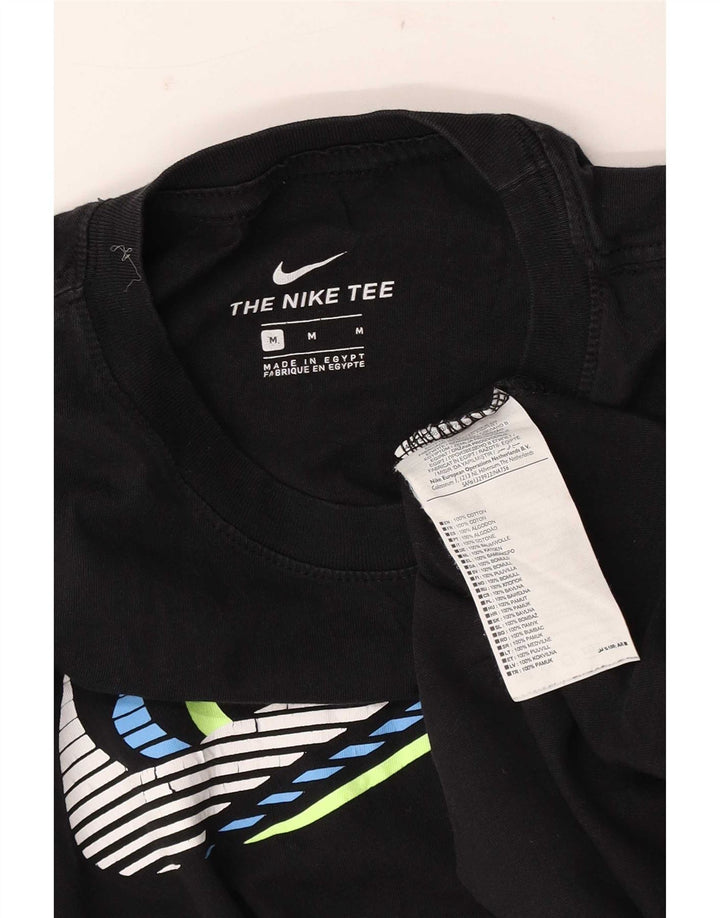 Tricou grafic Nike pentru bărbați Top mediu negru bumbac
