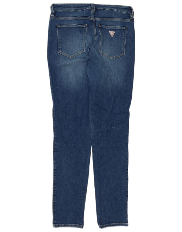 Blugi skinny cu talie medie Guess Curve pentru femei W30 L30 albastri