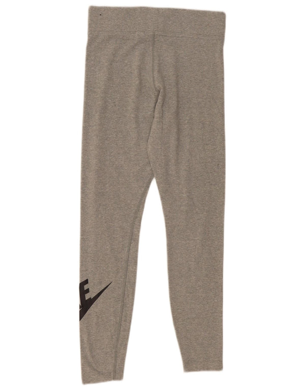 Leggings pentru femei Nike UK 12, bumbac gri mediu