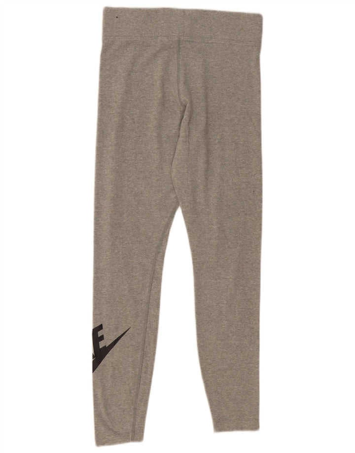 Leggings pentru femei Nike UK 12, bumbac gri mediu