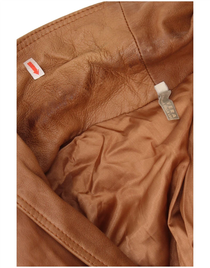 Jachetă militară din piele pentru bărbați VINTAGE UK 44 2XL piele maro