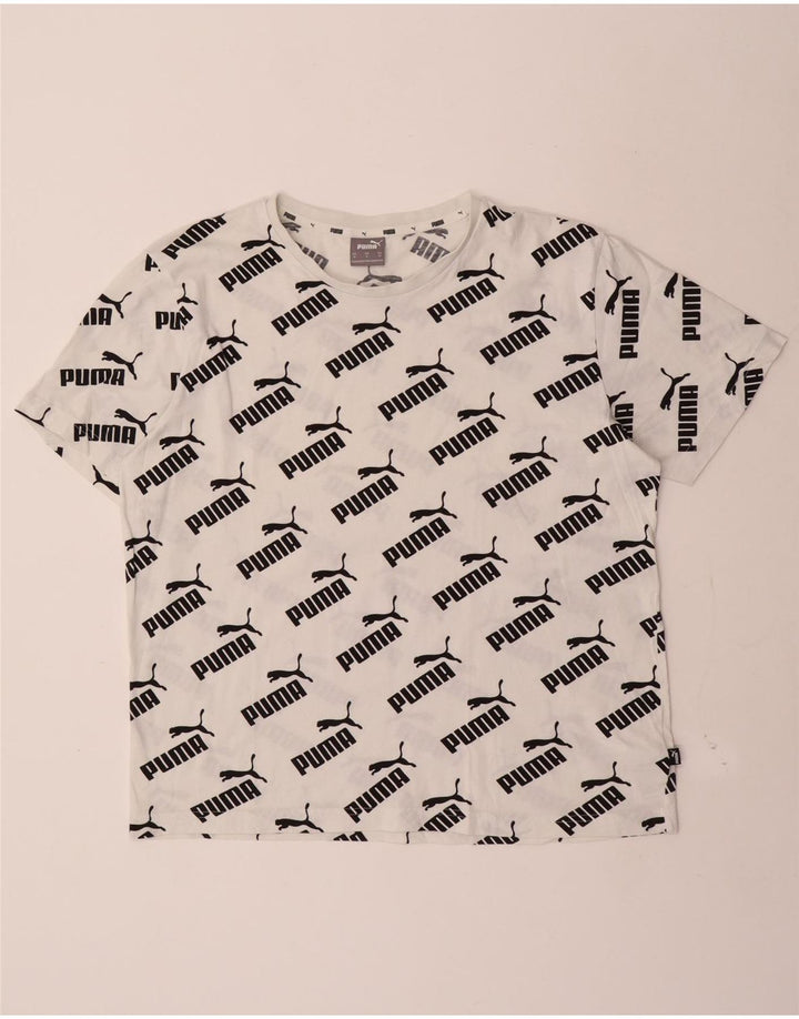 Tricou grafic Puma pentru bărbați Top Medium White Bumbac