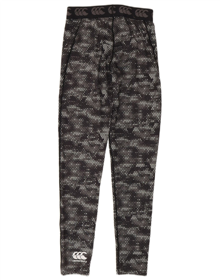 Leggings grafic Canterbury pentru femei UK 8, poliester geometric negru mic