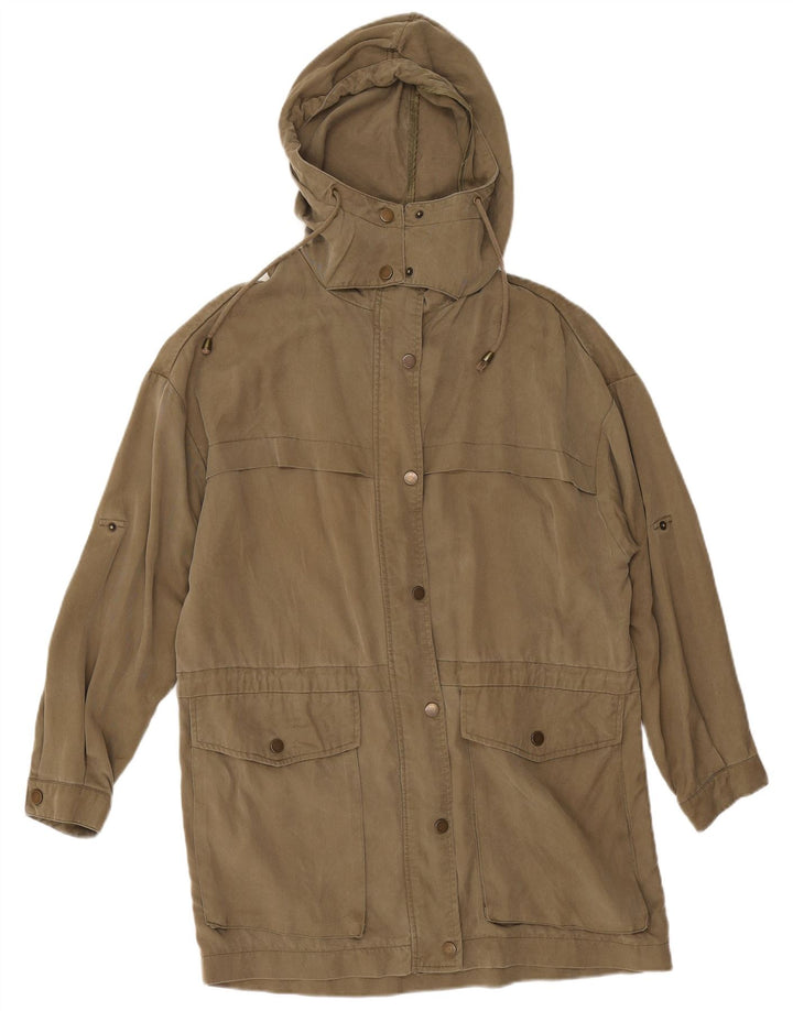 Jachetă parka supradimensionată cu glugă pentru femei Zara UK 14 Medium Khaki