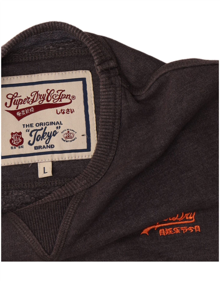 Pulover pentru bărbați Superdry Pulover mare, gri, bumbac