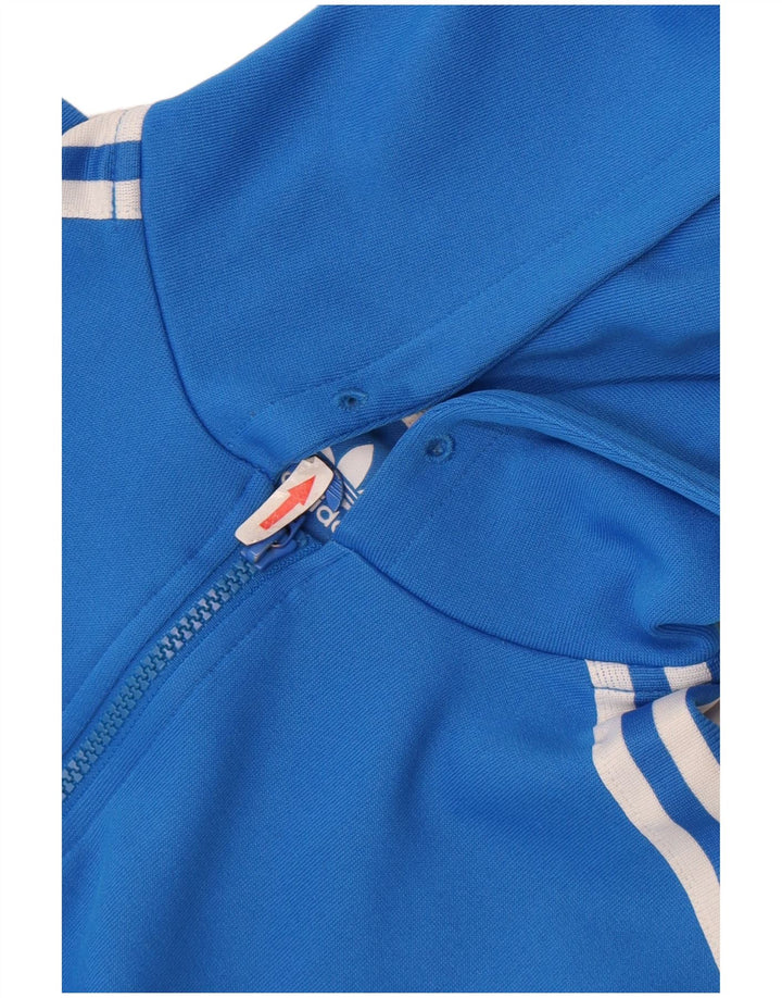Pulover pentru bărbați Adidas Graphic Zip Hoodie, poliester albastru mediu