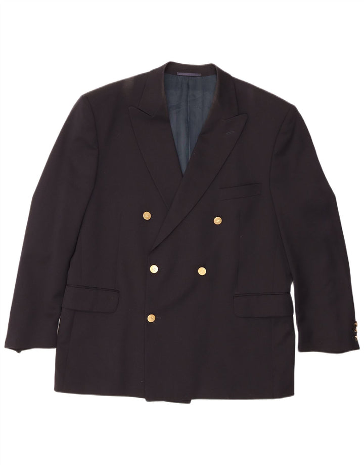 Jaeger Jaeger pentru bărbați cu două pieptări IT 54 2XL Lână bleumarin