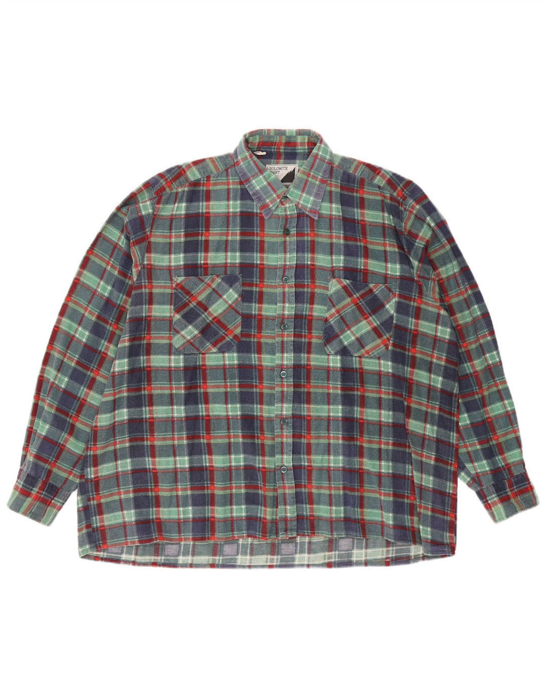 Cămașă de flanel pentru bărbați Dolomite, bumbac cu carouri XL, verde