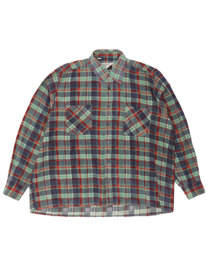 Cămașă de flanel pentru bărbați Dolomite, bumbac cu carouri XL, verde