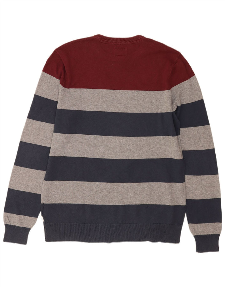 Pulover Vans pentru bărbați, cu gât crew, bumbac cu dungi mici, multicolore