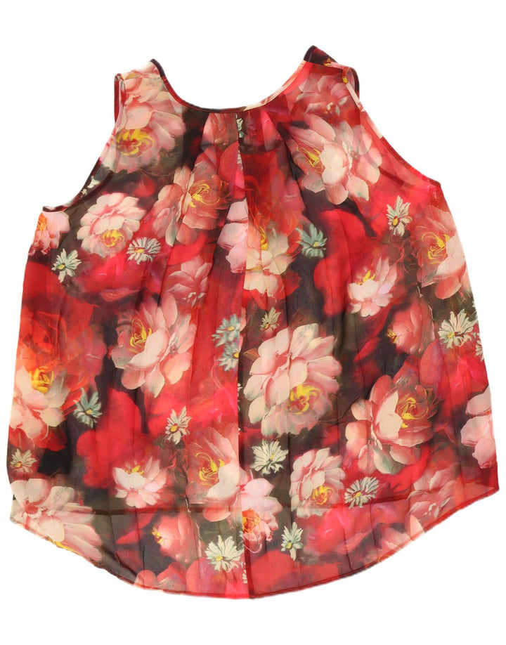 Bluză pentru femei Ted Baker, Marea Britanie 14, Poliester Floral Roșu