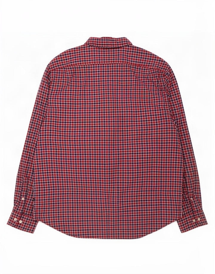 Cămașă pentru bărbați Nautica Classic Fit 2XL, bumbac roșu cu carouri