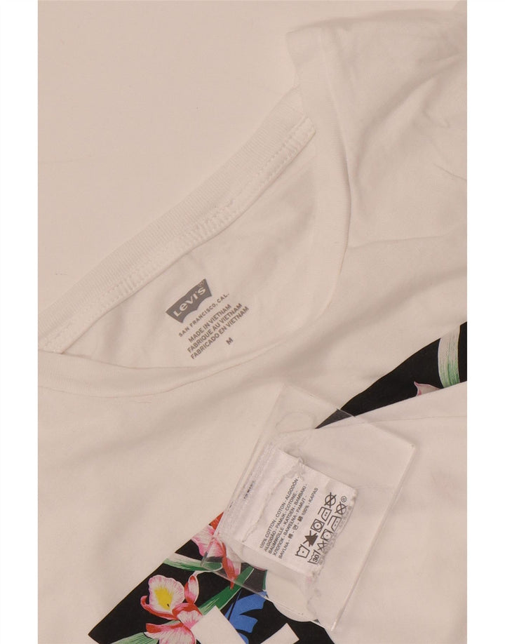 Tricou grafic Levi's pentru femei Top UK 12 Medium White Bumbac