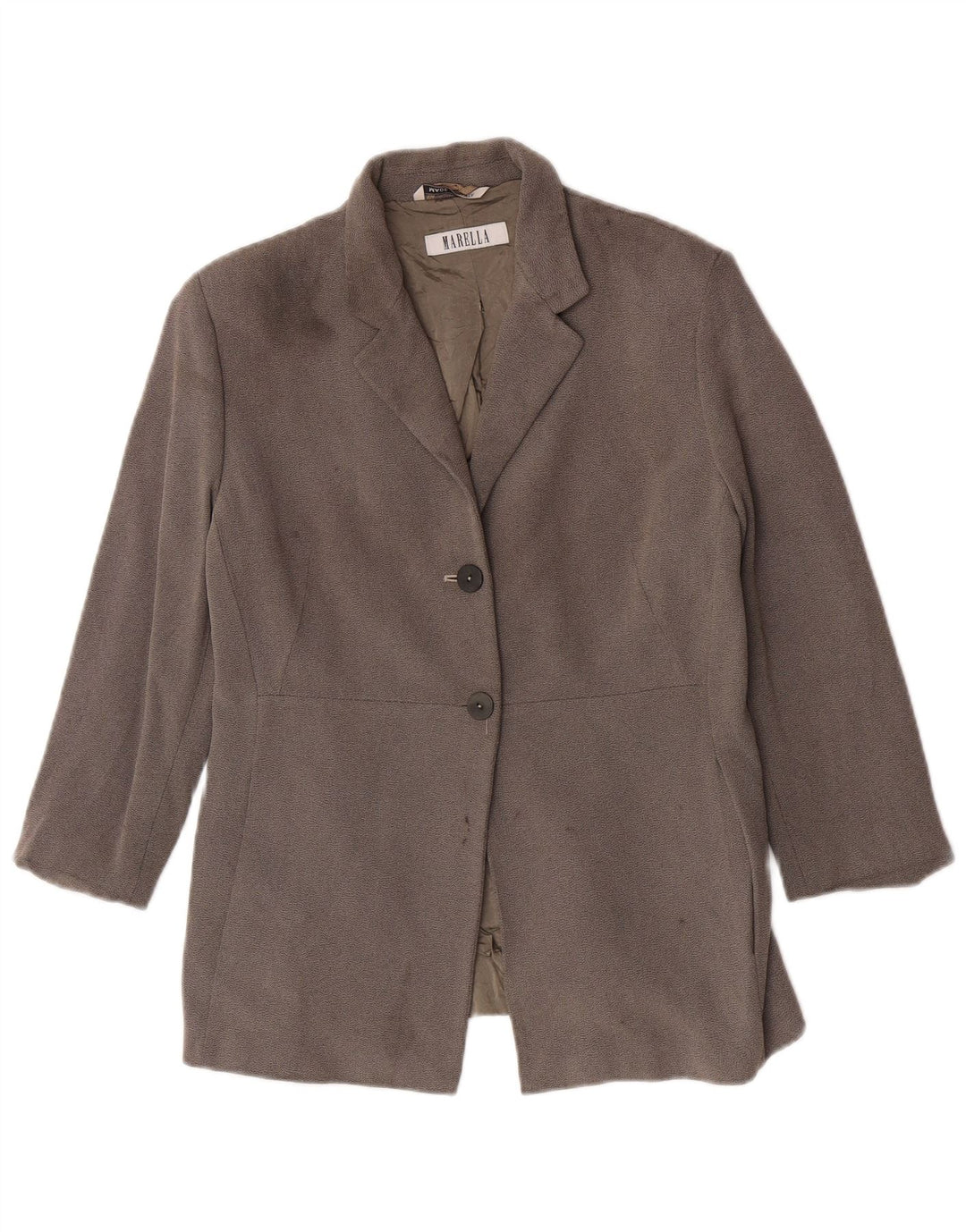 Jachetă Blazer pentru femei Marella cu 2 nasturi UK 16 mare, gri, viscoză