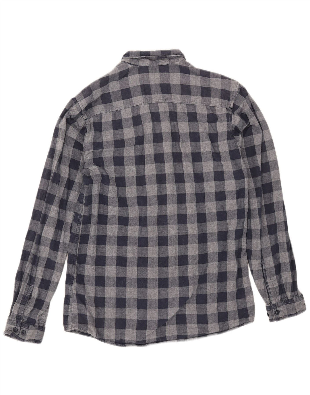 Cămașă de flanel pentru bărbați JACK & JONES, bumbac cu carouri, albastru bleumarin