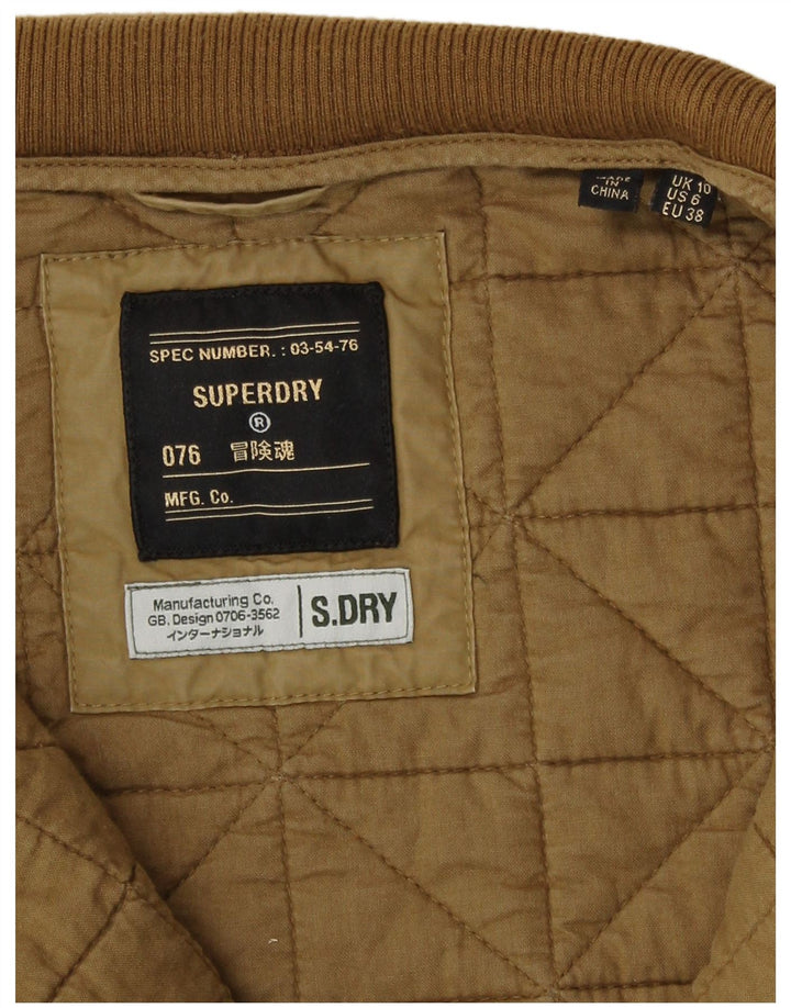 Jachetă matlasată Superdry pentru femei UK 10 Small Kaki Bumbac