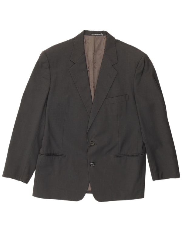 Jachetă pentru bărbați Trussardi cu 2 nasturi IT 52 XL Lână virgină gri
