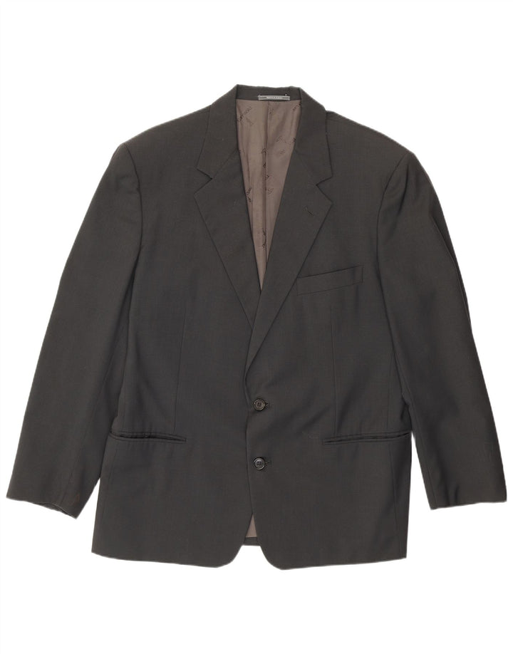 Jachetă pentru bărbați Trussardi cu 2 nasturi IT 52 XL Lână virgină gri