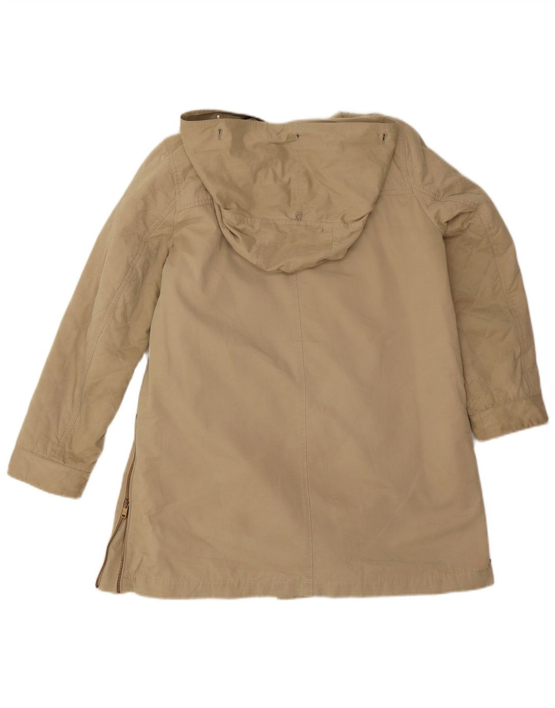 Jachetă parka cu glugă pentru femei Zara UK 16 mare, bej