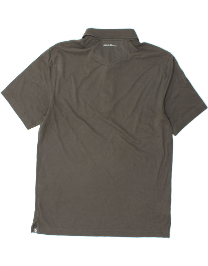 EDDIE BAUER Mens Polo Shirt Medium Grey Cotton Vintage Eddie Bauer and Second-Hand Eddie Bauer from Messina Hembry 