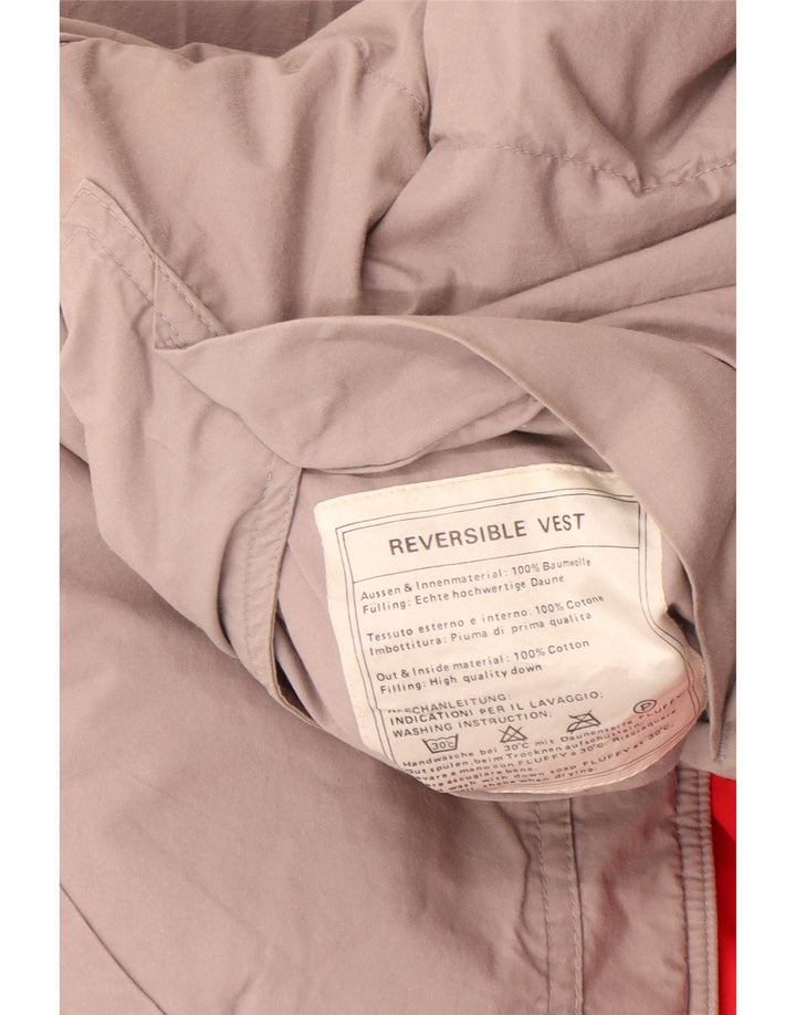 Gilet vintage pentru bărbați, căptușit, reversibil, UK 38, bumbac roșu mediu