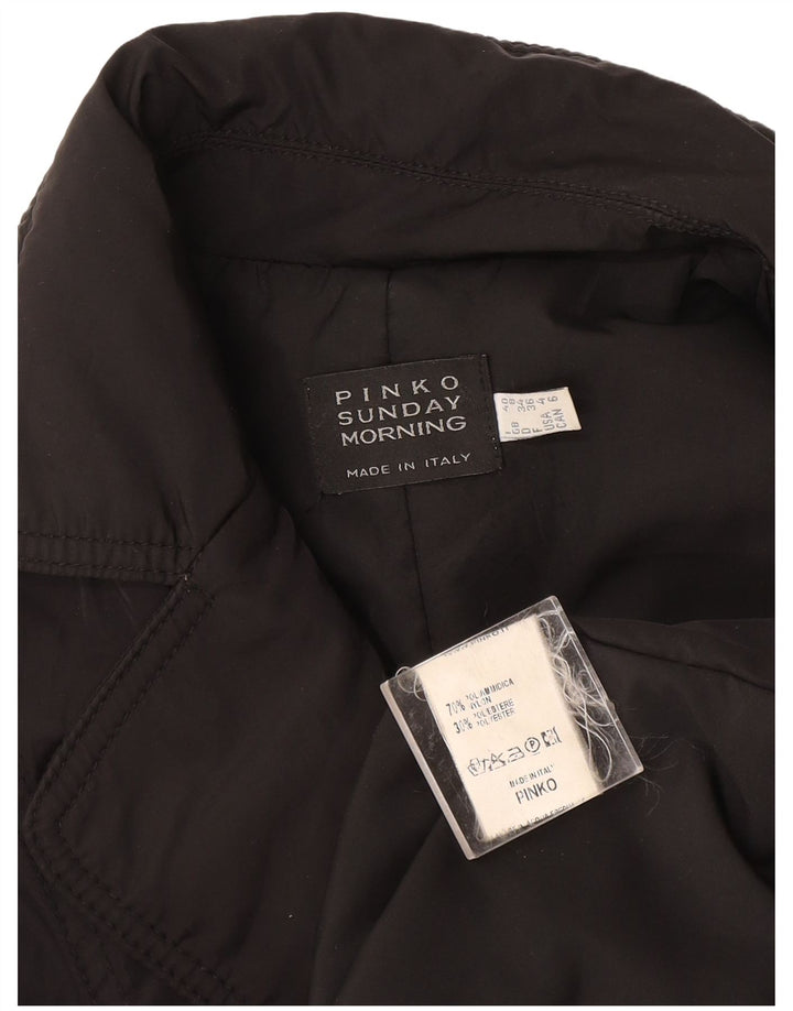 Jachetă Pinko pentru femei, cu 2 nasturi, din poliamidă neagră, UK 8