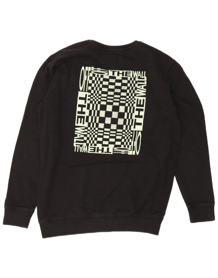 Hanorac grafic pentru bărbați Vans Pulover mare, negru, bumbac