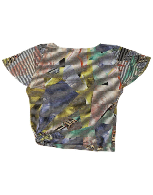 Bluză Desigual pentru femei Crop Top UK 14 Medium Multicolor Pinstripe