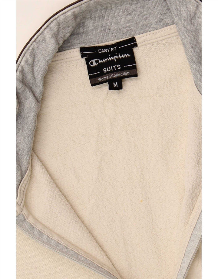 Jachetă de top pentru trening pentru femei Champion Easy Fit UK 14 Medium Off White