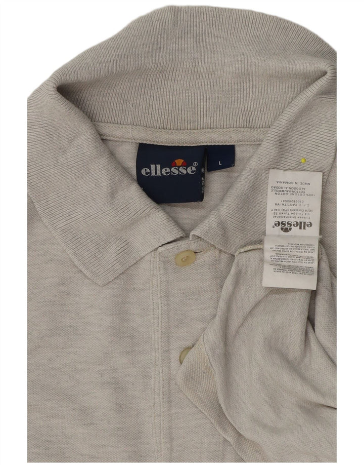 Cămașă polo pentru bărbați Ellesse, mare, gri bumbac