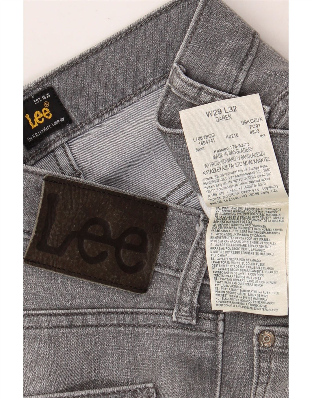 Blugi LEE Daren Slim pentru femei W29 L28 bumbac gri
