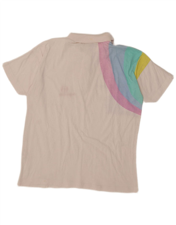 Sergio Tacchini tricou polo cu grafică pentru bărbați, bumbac alb mediu