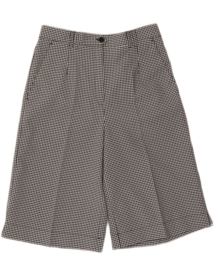 Pantaloni scurti chino cu talie înaltă pentru femei VINTAGE UK 10 Small W27 Black Gingham