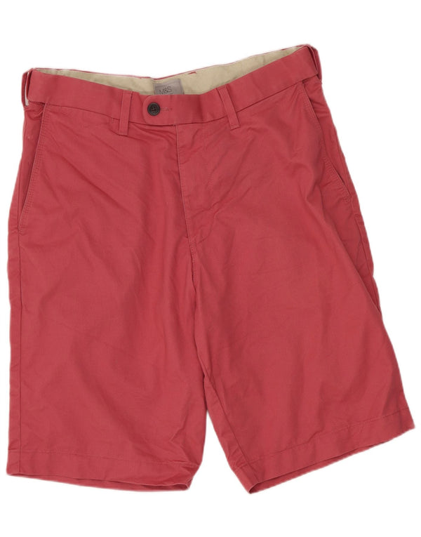 Pantaloni scurți chino pentru bărbați Marks & Spencer, de culoare normală, W32, bumbac roz mediu