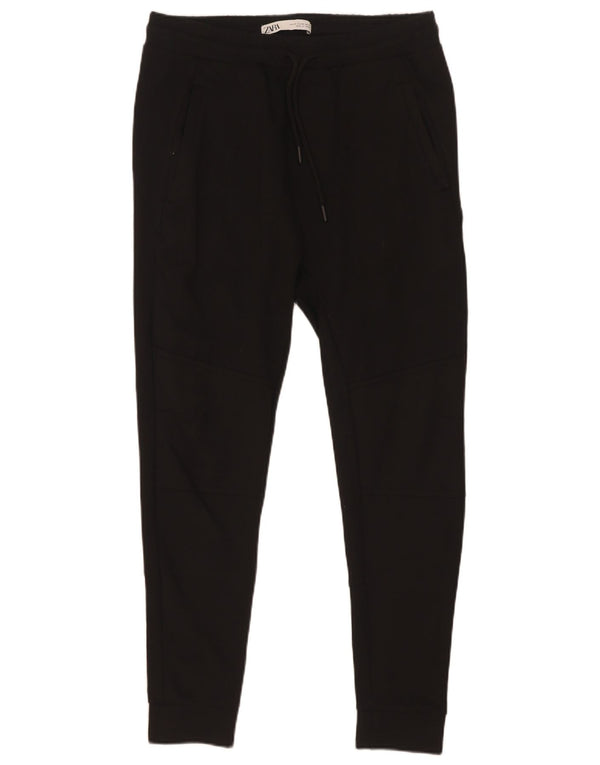 Pantaloni de trening Zara Barbati Joggeri Poliester mediu negru