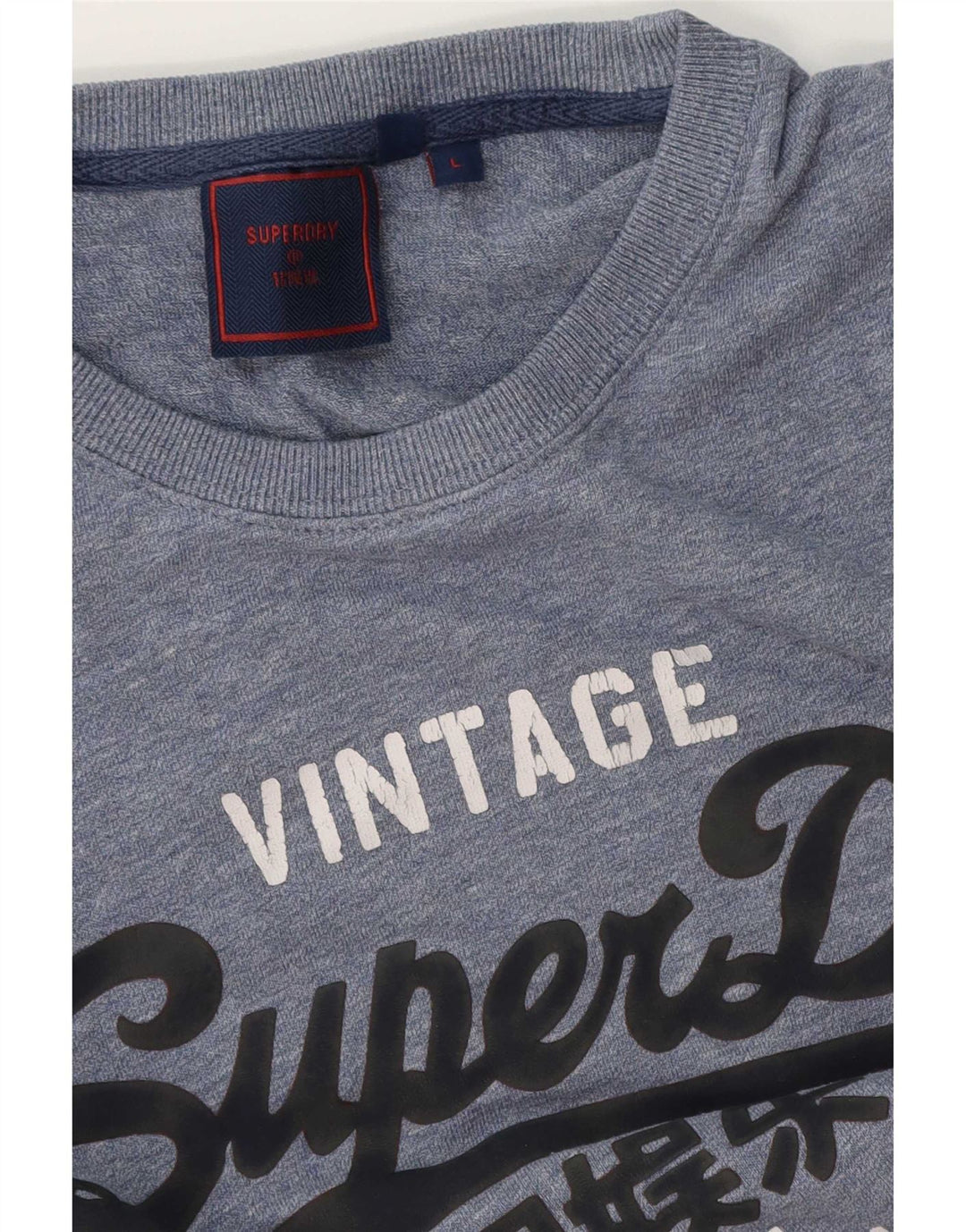 Tricou grafic pentru bărbați Superdry Top mare, albastru, bumbac