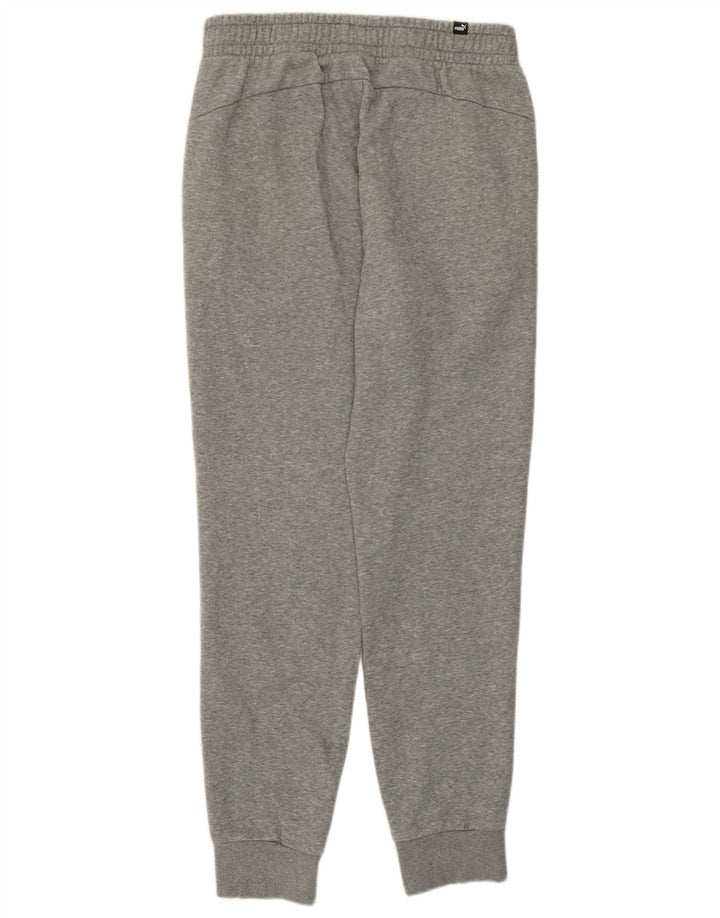 Pantaloni de trening Puma pentru bărbați Joggeri din bumbac cu pete gri mediu