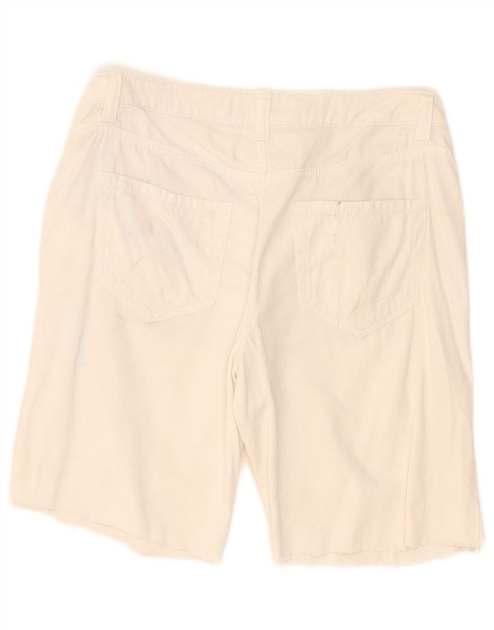 Pantaloni scurți casual Benetton pentru femei IT 44 Medium W34 Bumbac alb