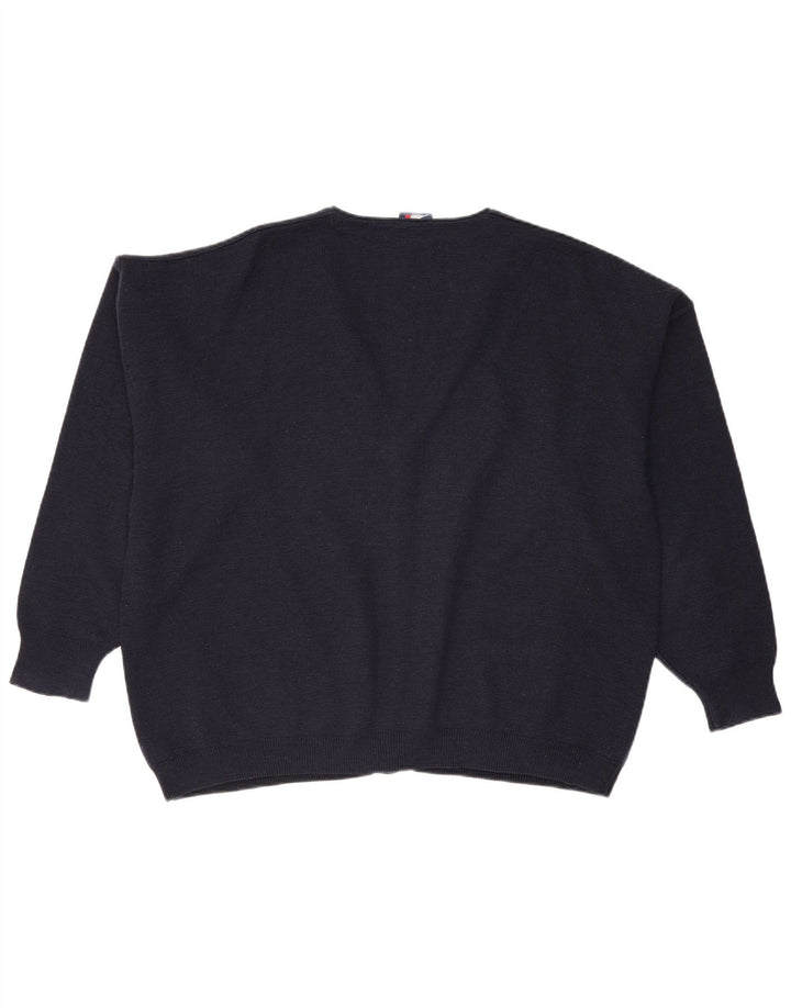 Pulover cardigan pentru bărbați Cagi, lângă, albastru, lână